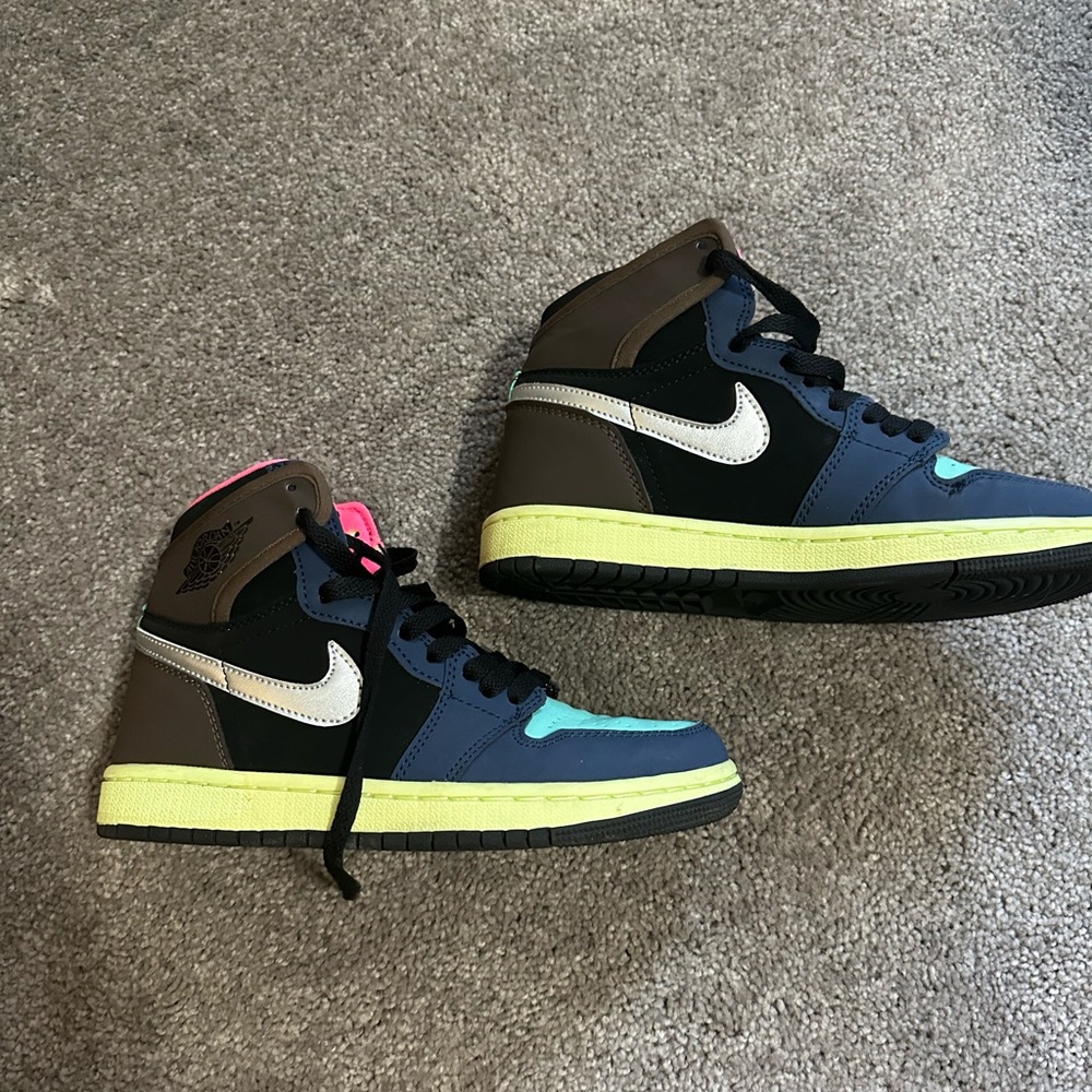 Nike Air Jordan’s multicolor size 4 youth fit 6.5 women’s shoe size